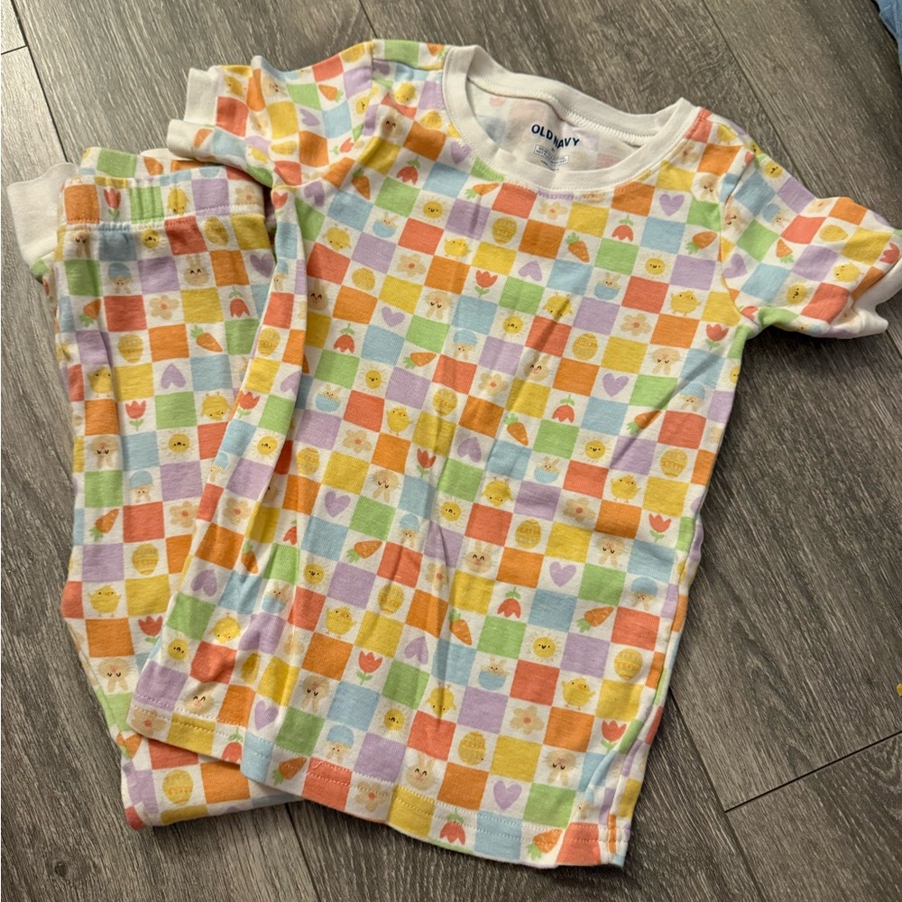 Old Navy Red and Pink Pajama Sets with Playful Design